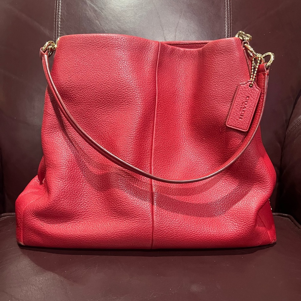 Red Coach Phoebe handbag